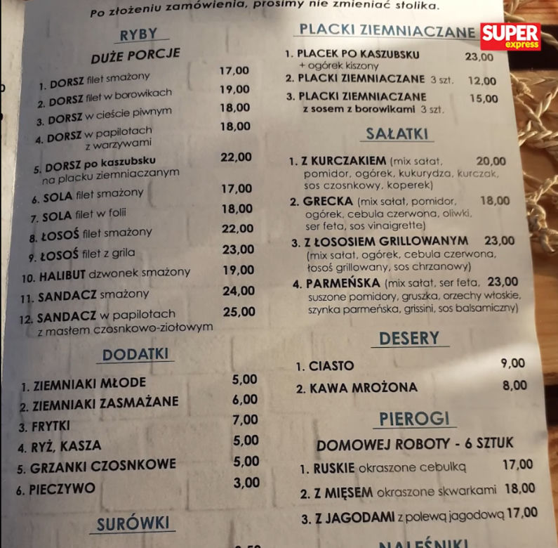 Paragony grozy. Dorsz za 200 zł w Ustroniu Morskim