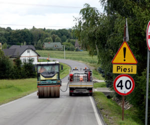 Remont trasy Grybów - Krużlowa Wyżna