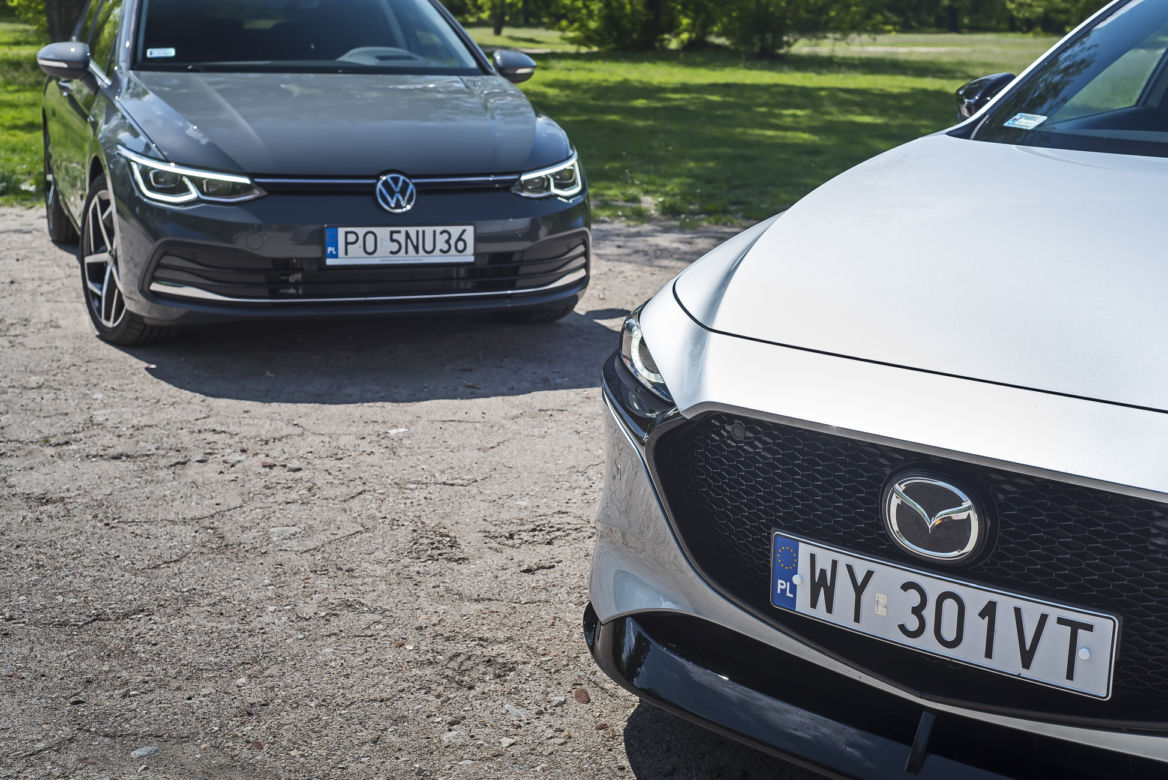 Mazda 3 Skyactiv-G 150 KM MT6 & Volkswagen Golf 8 1.5 eTSI 150 KM DSG7