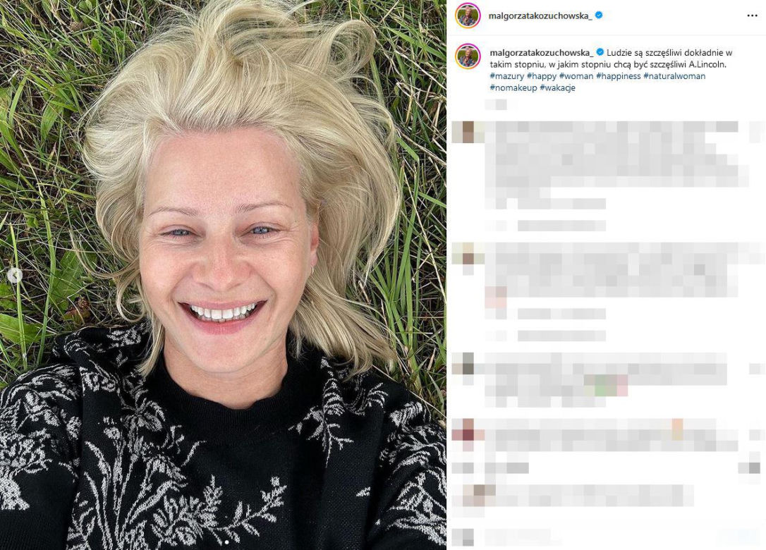 Małgorzata Kożuchowska bez makijażu