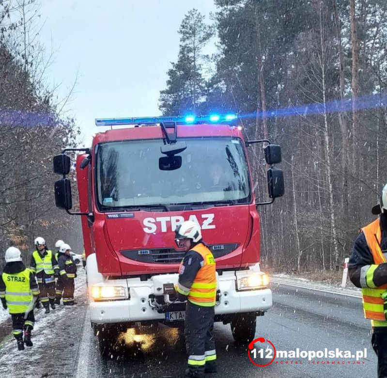 Niebezpieczny wypadek na trasie z Lisiej Góry do Mielca