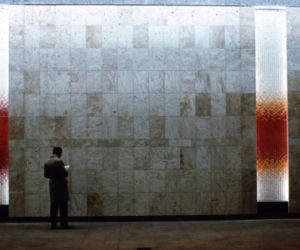 Mozaiki Wojciecha Fangora na dworcu Warszawa Śródmieście w 1963 r.