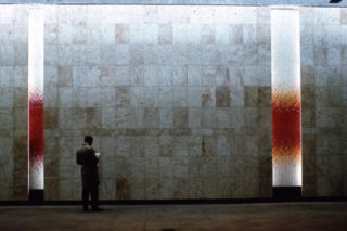 Mozaiki Wojciecha Fangora na dworcu Warszawa Śródmieście w 1963 r.