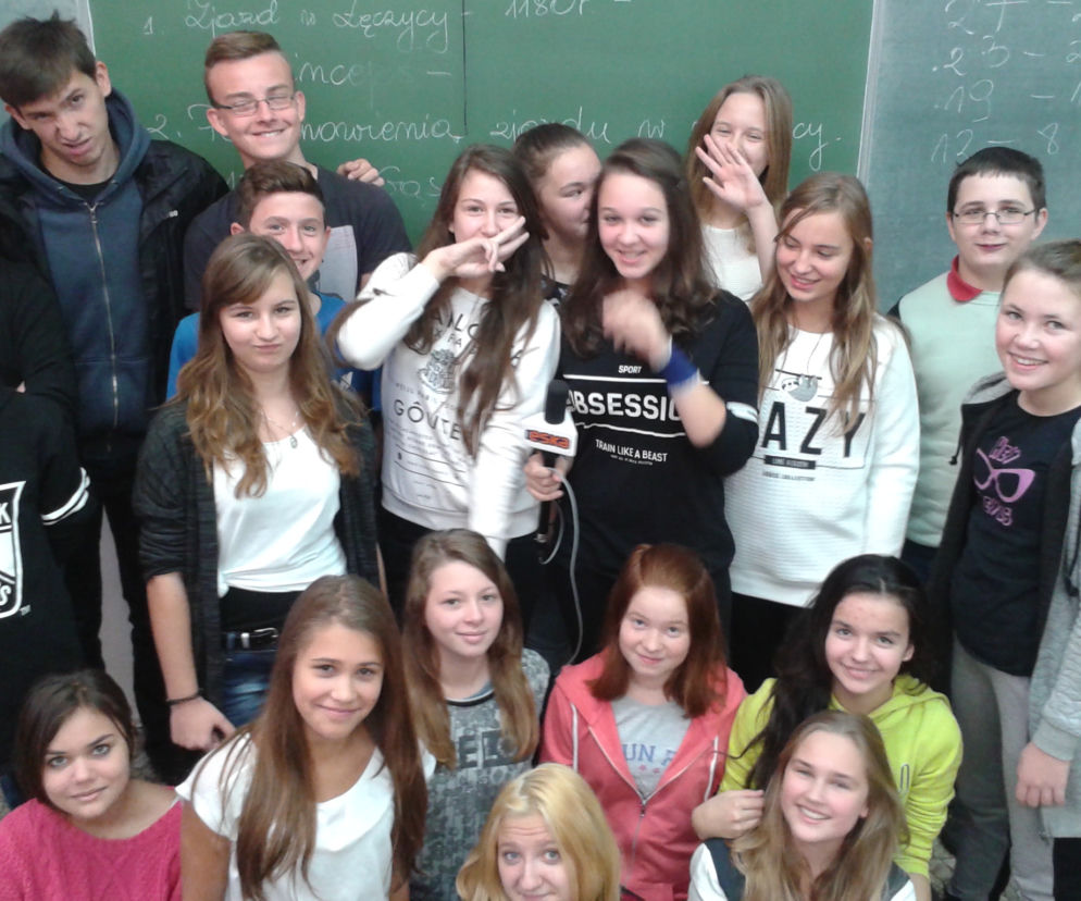Dzieci z Gimnazjum nr 16 we Wrocławiu