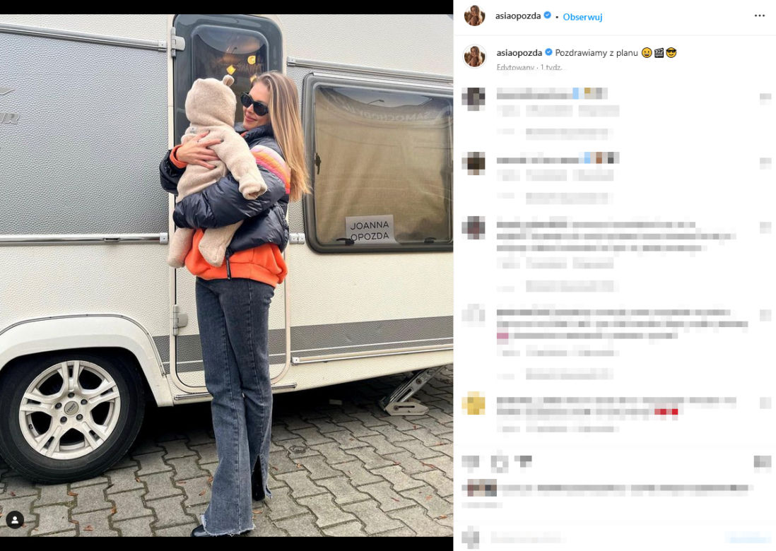 Joanna Opozda zabrała dziecko na wieczór kawalerski