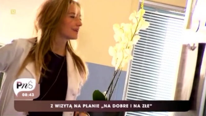Pytanie na śniadanie. Kamilla Baar na planie Na dobre i na złe