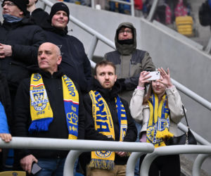 Arka Gdynia - Widzew Łódź: Zdjęcia kibiców i zawodników z meczu 25. kolejki PKO BP Ekstraklasy