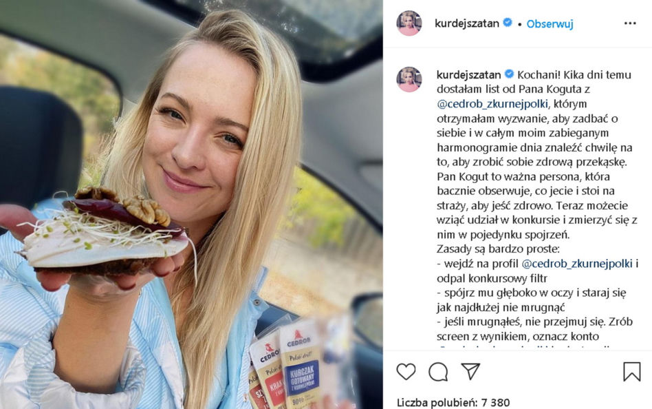 Tyle Kurdej-Szatan zarabia na Instagramie