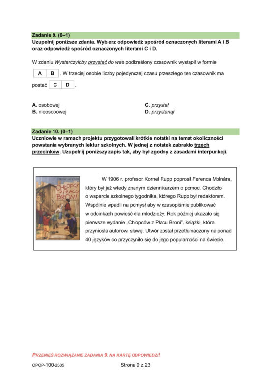 Egzamin ósmoklasisty: język polski 2025. ODPOWIEDZI i ARKUSZE CKE [13.05.2025]