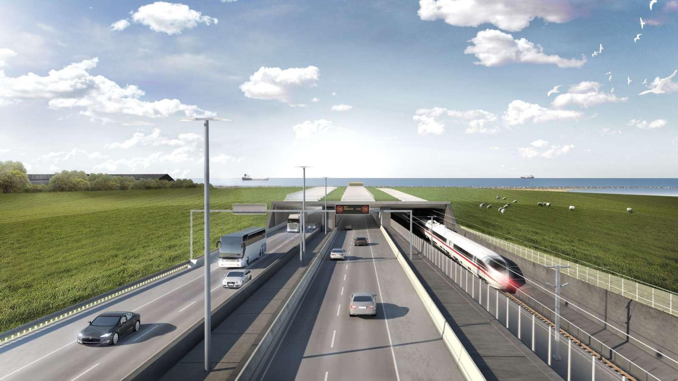 Plac budowy tunelu Fehmarnbelt - wizualizacje
