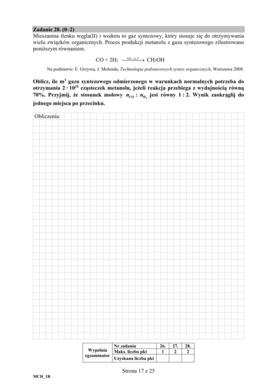 Matura 2019 chemia rozszerzona. ARKUSZE I ODPOWIEDZI