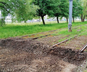 Przebudowa torowisk przy Moście Długim - początek prac