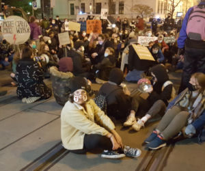 Protest na ul. Gdańskiej w Bydgoszczy