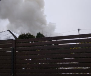 Pożar przy ul. Słocińskiej Rzeszowie. Na miejscu cztery zastępy straży [ZDJĘCIA]