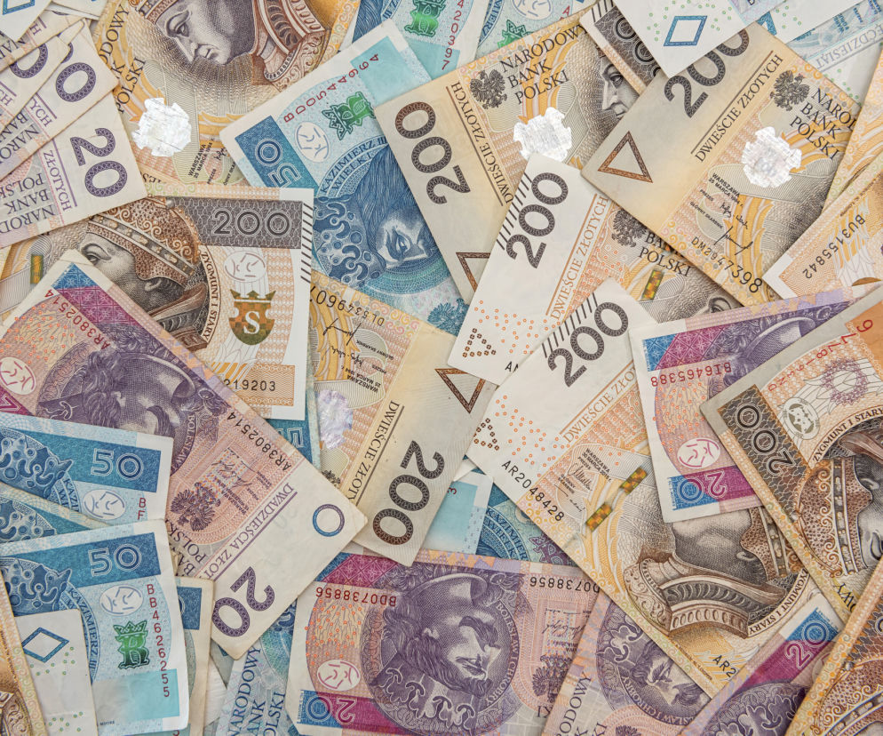 pieniądze/banknoty/złoty
