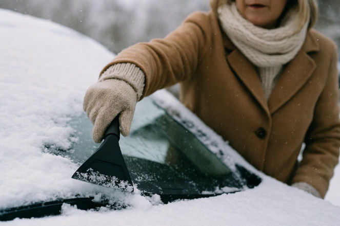 Półtoraroczne dziecko zatrzasnęło się w aucie. W tym czasie babcia odśnieżała szybę