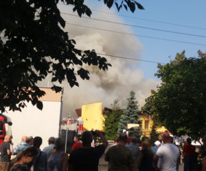Pożar w Bydgoszczy. Płonie budynek przy ul. Bocznej [ZDJĘCIA]