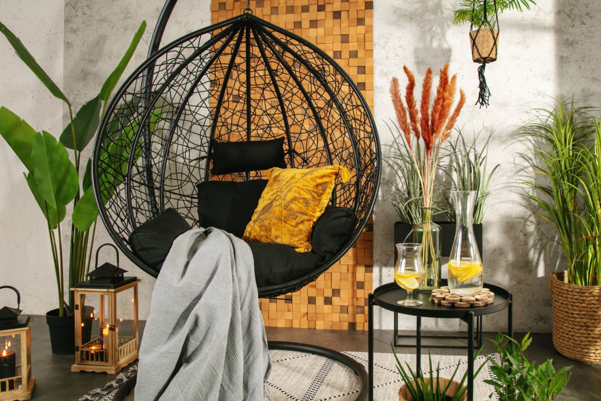Taras i balkon w stylu boho – z kropką tropiku