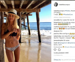 Izabella Scorupco pozuje w bikini