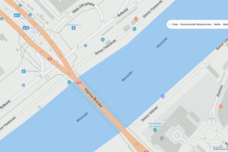 Niemieckie nazwy ulic w Szczecinie na mapach Bing