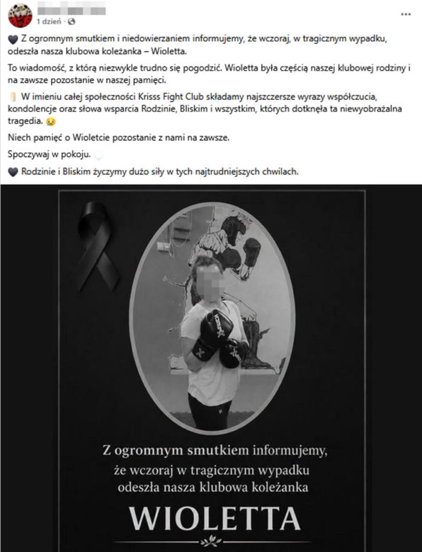 Tragiczna śmierć Wioletty. W aucie była jej 6-letnia córeczka