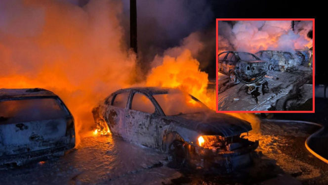 Parking w miejscowości Tyszki-Łabno na Podlasiu zmienił się w piekło!