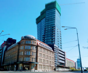 Budowa Hanza Tower - kwiecień 2020