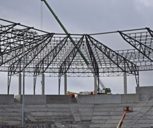 Budowa stadionu w Szczecinie - luty 2020