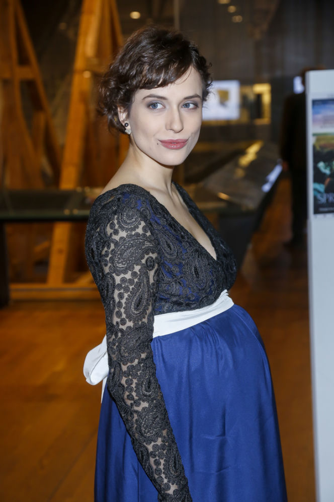 Aleksandra Hamkało w ciąży na premierze filmu Sprawiedliwy
