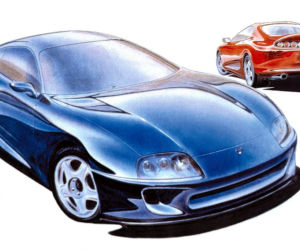 Toyota Supra - szkice, 1990 r.