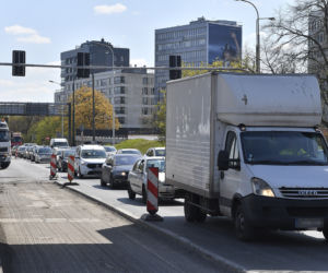 Remont Wisłostrady spowodował duży korek