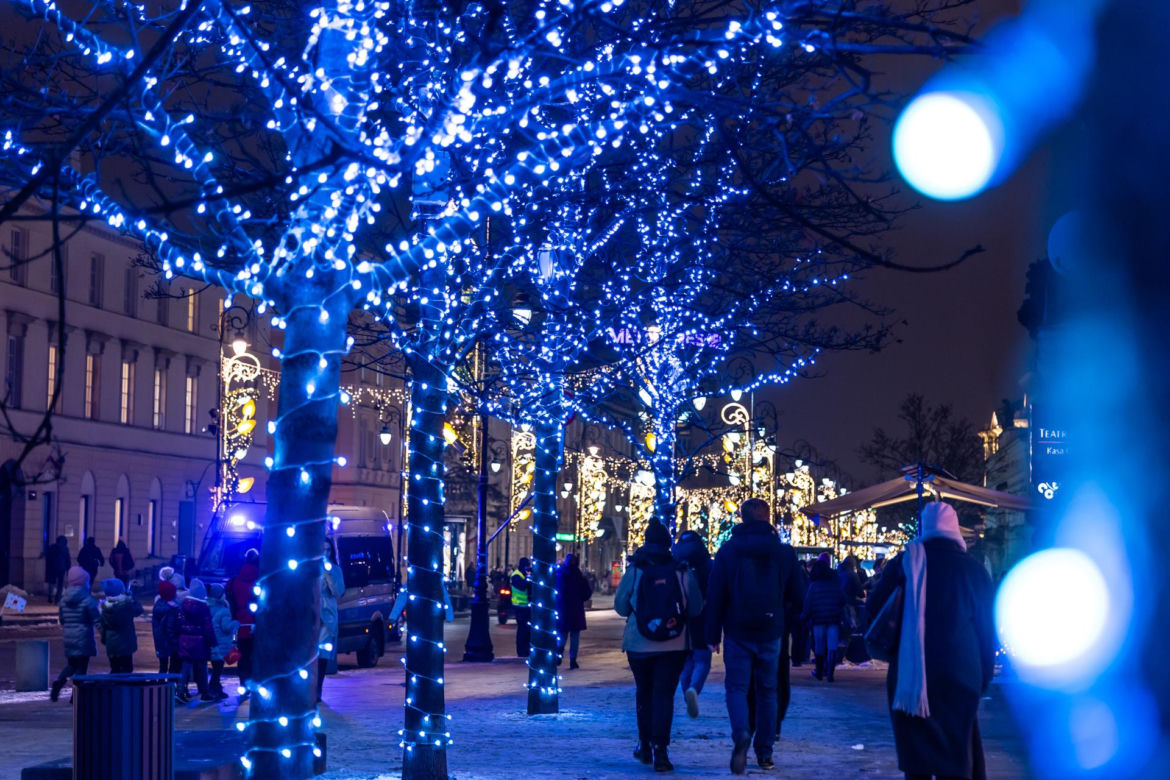 Iluminacja świąteczna 2023 w Warszawie - zdjęcia
