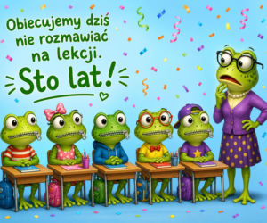 Zabawna kartka z okazji Dnia Nauczyciela