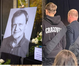 Państwowy pogrzeb Jana Frycza. Poruszające zdjęcia żałobników. Wcześniej aktora pożegnali Michał Probierz i Cracovia
