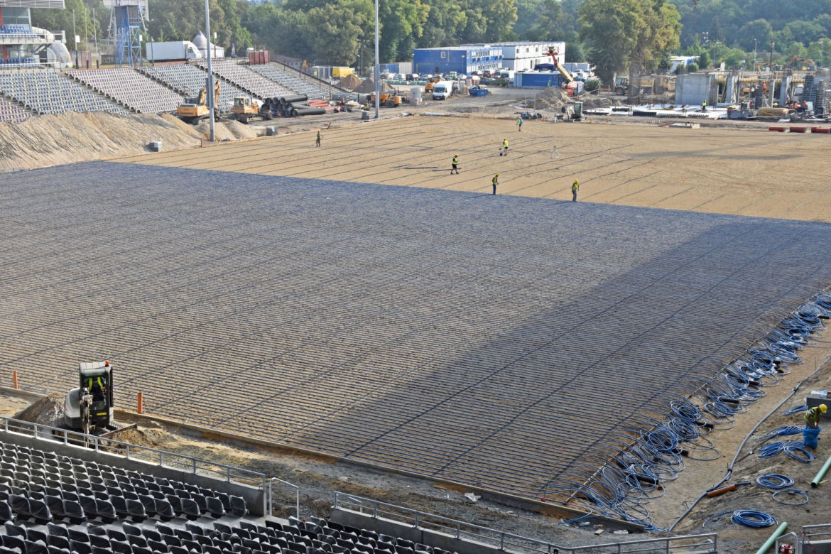 Budowa stadionu w Szczecinie - sierpień 2020