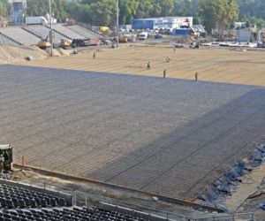 Budowa stadionu w Szczecinie - sierpień 2020