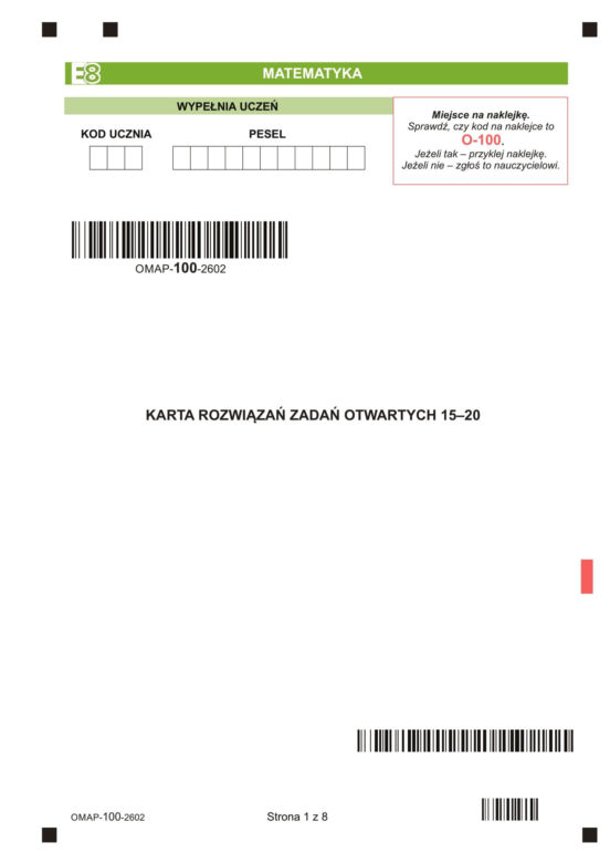 Próbny egzamin ósmoklasisty 2026: Matematyka ARKUSZE CKE