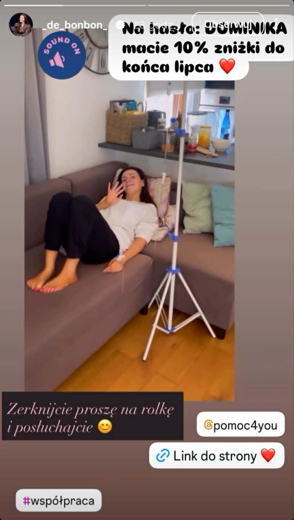 Ciężarna Dominika Serowska z kroplówką w dłoni. Co się stało ukochanej Hakiela?