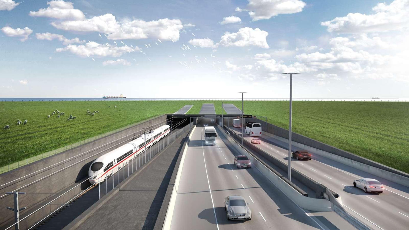 Plac budowy tunelu Fehmarnbelt - wizualizacja