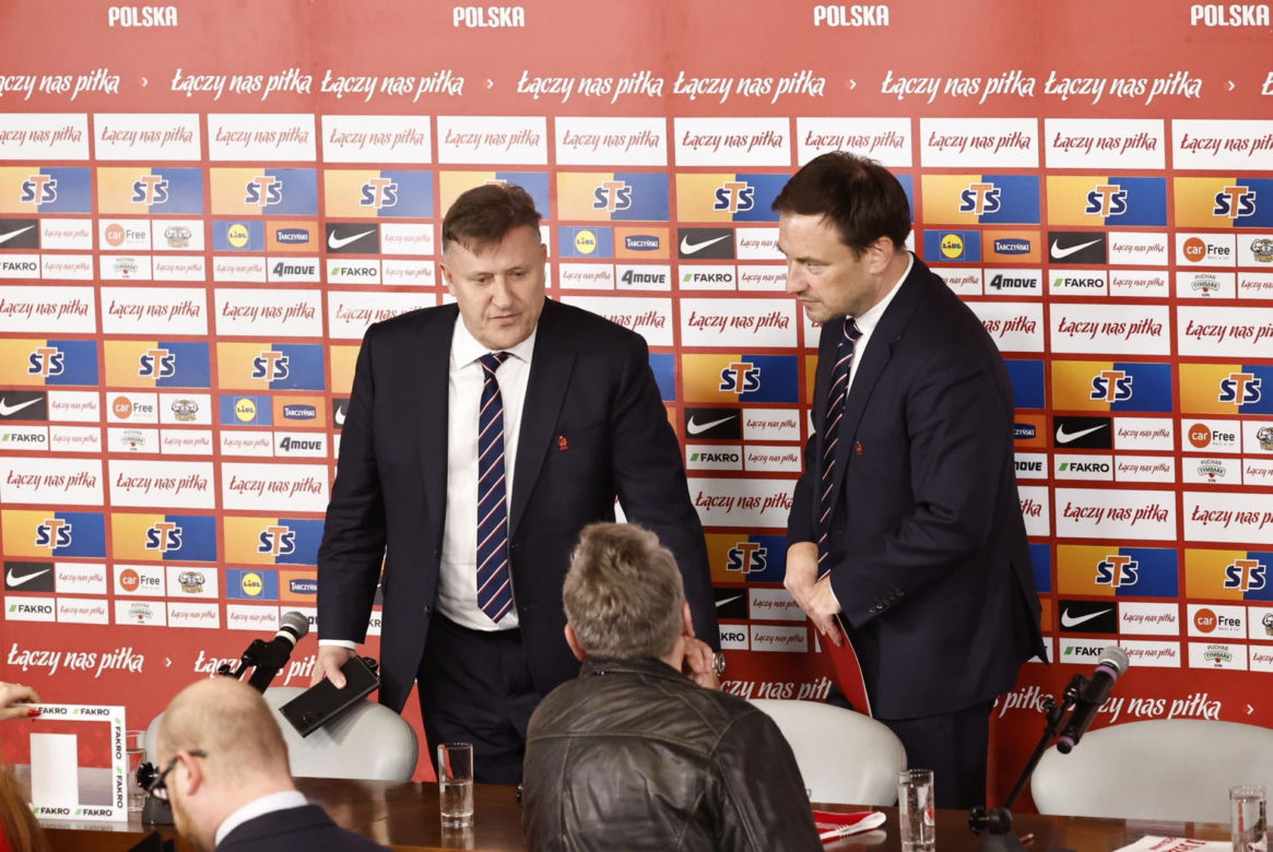 Cezary Kulesza i sekretarz Łukasz Wachowski ogłosili nowego sponsora PZPN