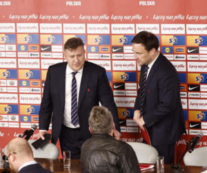 Cezary Kulesza i sekretarz Łukasz Wachowski ogłosili nowego sponsora PZPN