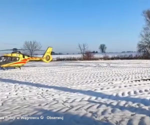 Koszmarny wypadek karetki pod Wągrowcem! Kierowca w ciężkim stanie