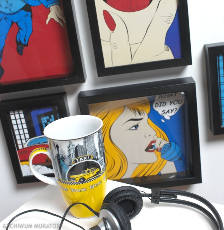Typowy sposób oprawy reprodukcji pop - art