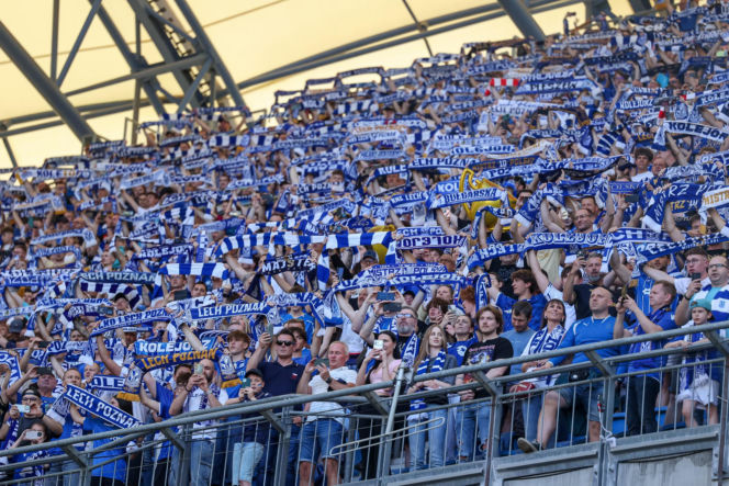Kibice na meczu Lech Poznań - Wisła Płock