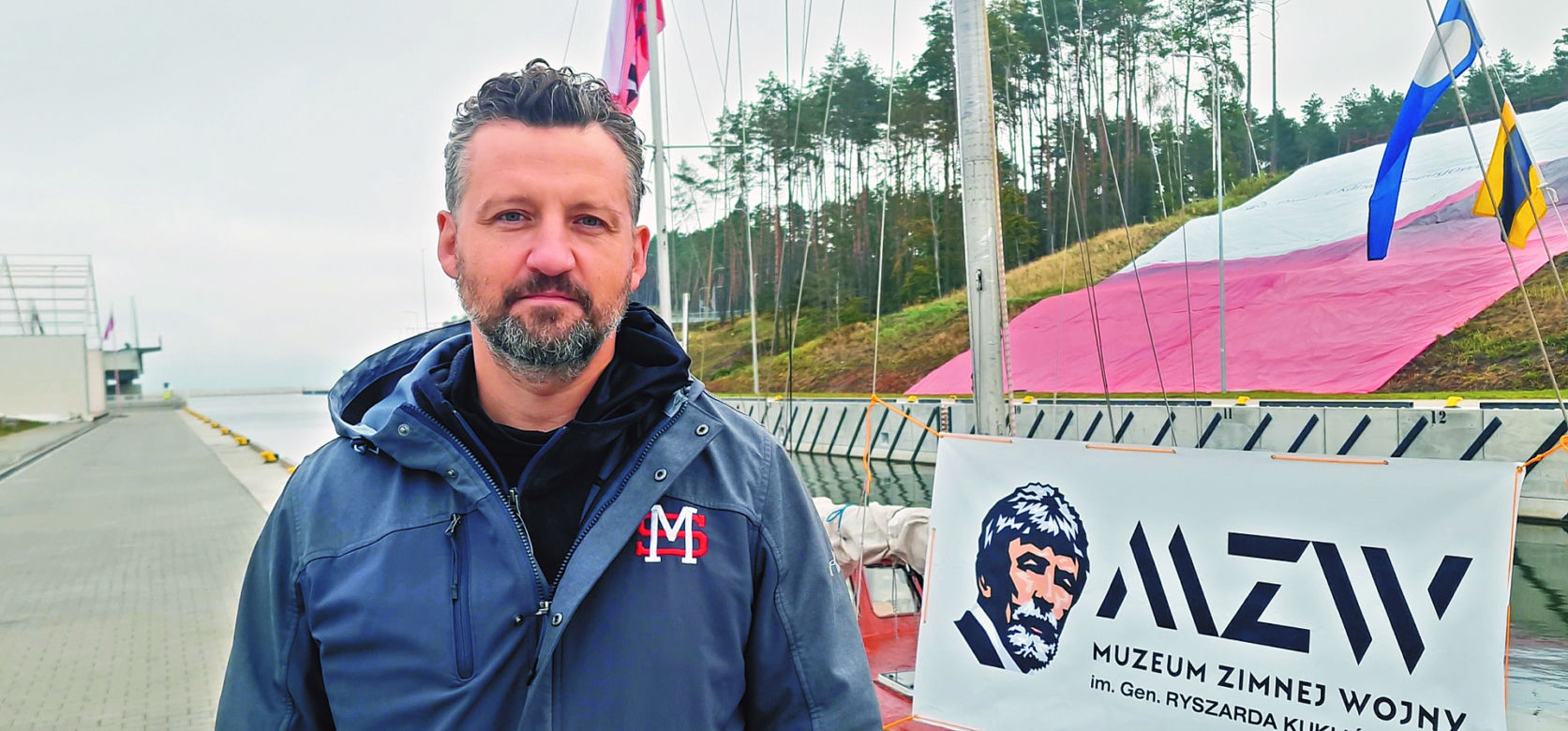 Jacht Kuklińskiego. W honorowym rejsie przez kanał Mierzei Wiślanej