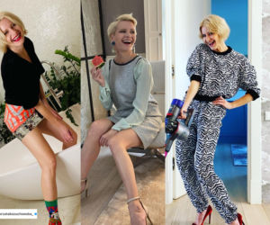 Małgorzata Kożuchowska  elegancka pani domu