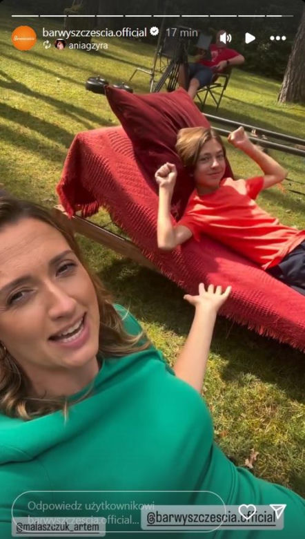 Barwy szczęścia nowy sezon na planie. Asia (Anna Gzyra), Emil (Artem Malaszczuk)