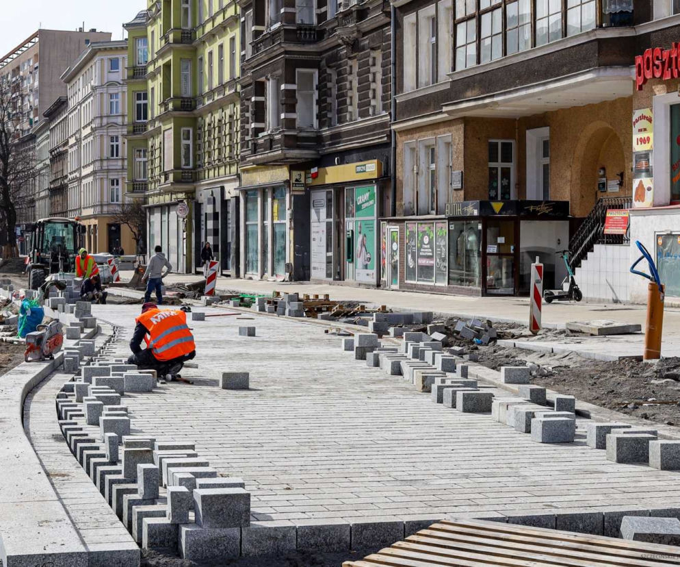 Przebudowa alei Wojska Polskiego - kwiecień 2022