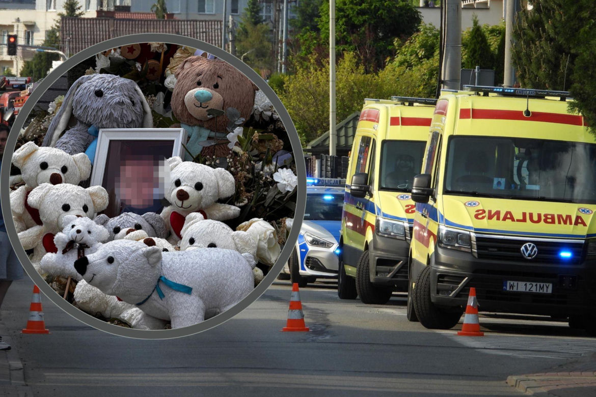 Grób Miłoszka, który zginął w klubie dziecięcym w Ząbkach