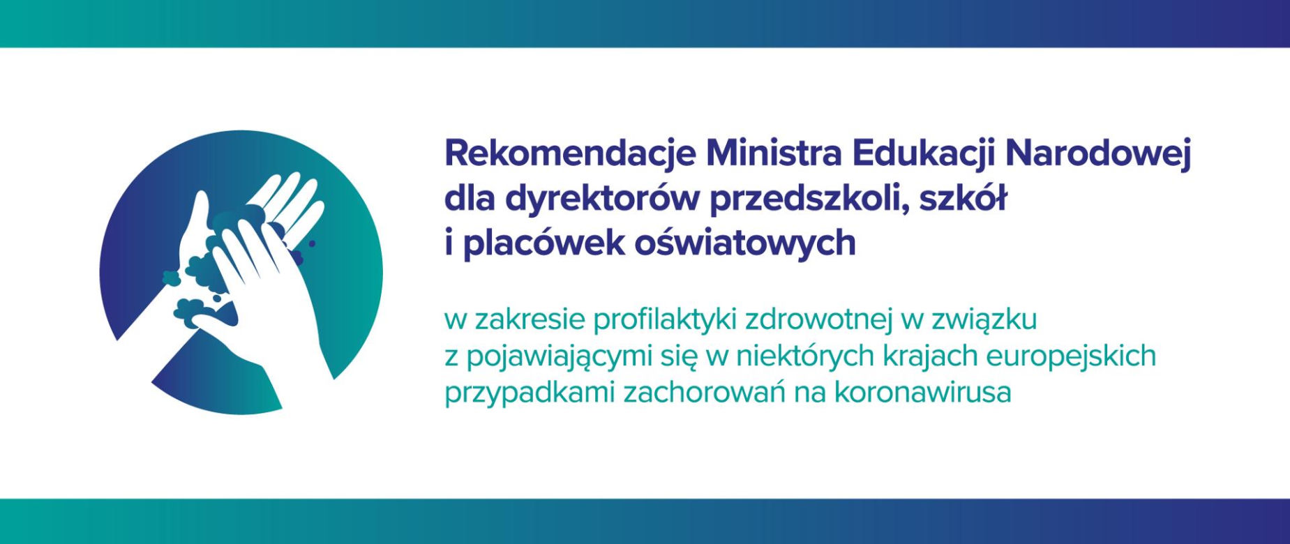 Rekomendacje Ministra Edukacji Narodowej dla dyrektorów przedszkoli, szkół i placówek oświatowych